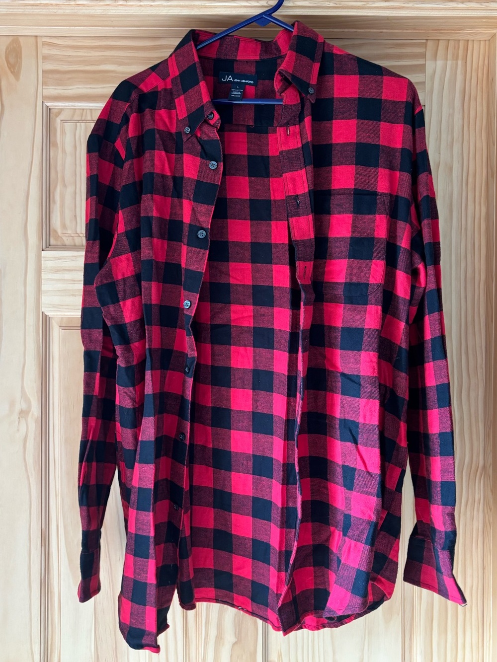 John Ashford Red and Black Buffalo Plaid Button-Down Shirt